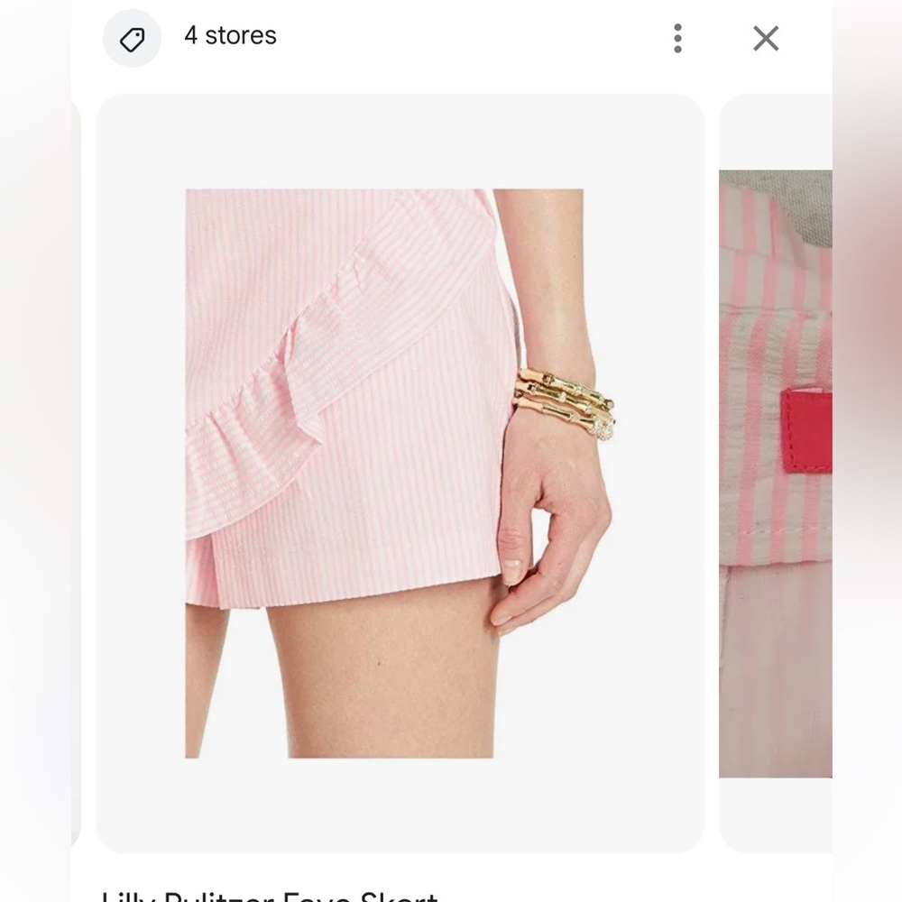 Lilly Pulitzer skort: Faye coral 12 - Picture 3 of 8